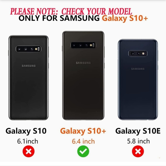 Galaxy S10+ Phone Case. With 2 pk TPU film. - Picture 6 of 9